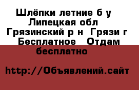 Шлёпки летние б/у - Липецкая обл., Грязинский р-н, Грязи г. Бесплатное » Отдам бесплатно   